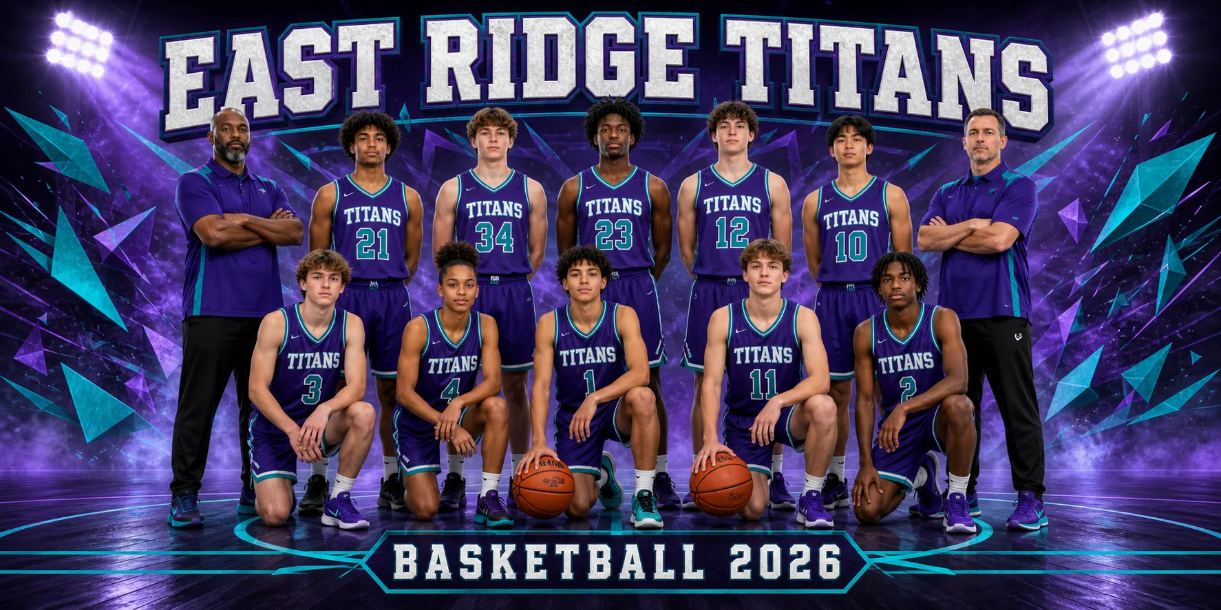 East Ridge Titans basketball team banner